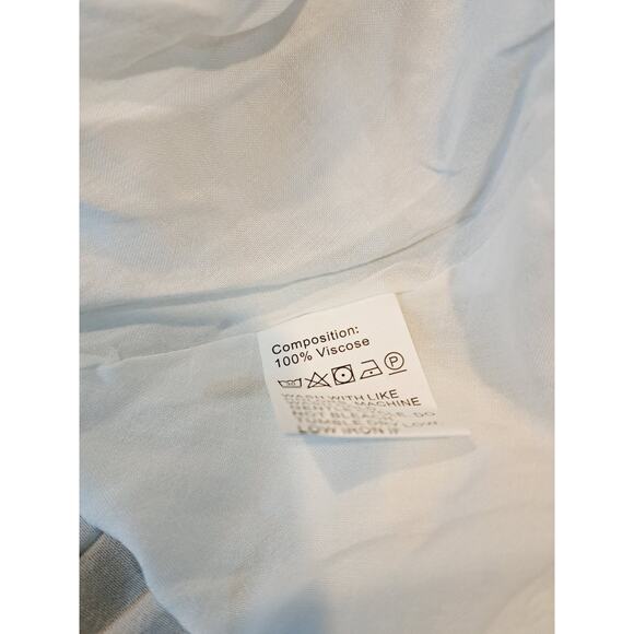 Pretty Garden NWT! High Neck Maxi Length Blue Polka-dot Dress In Size Medium - Picture 6 of 6